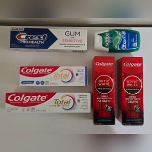 Crest/Colgate Toothpastes Variety Pack (6 Toothpastes)